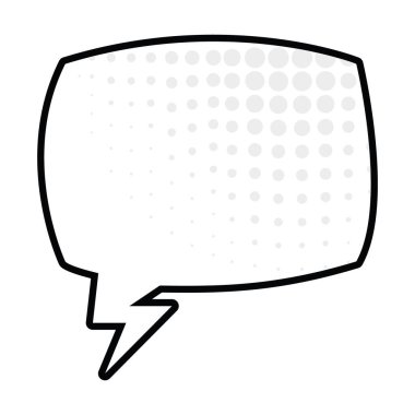 pop sanat unsurları, kare konuşma balonu simgesi, satır ve doldurma biçimi