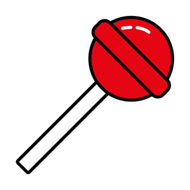 pop sanat öğeleri, lolipop şeker ikonu, çizgi ve dolgu stili