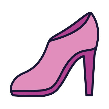 Kadınlar topuk simgesi, satır ve doldurma biçimi