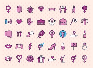 feminizm, satır ve doldurma biçimi simgesi