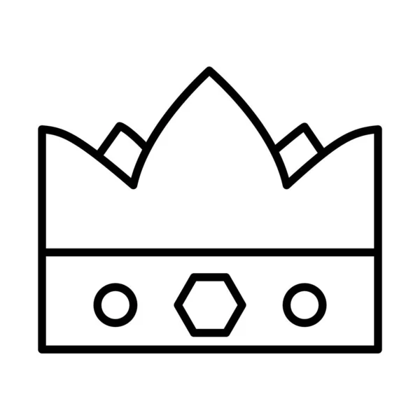 Königin Krone Symbol, Linie Stil — Stockvektor