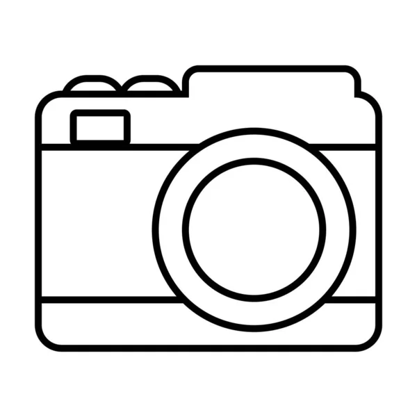 Pop art elements, camera icon, line style — Stock Vector