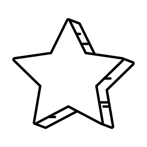 Éléments pop art, icône étoile, style ligne — Image vectorielle