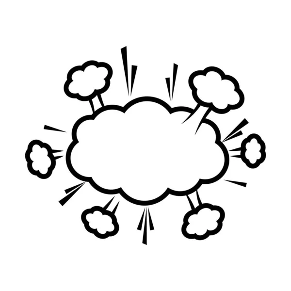 Концепция элементов поп-арта, иконка облака, стиль линии — стоковый вектор