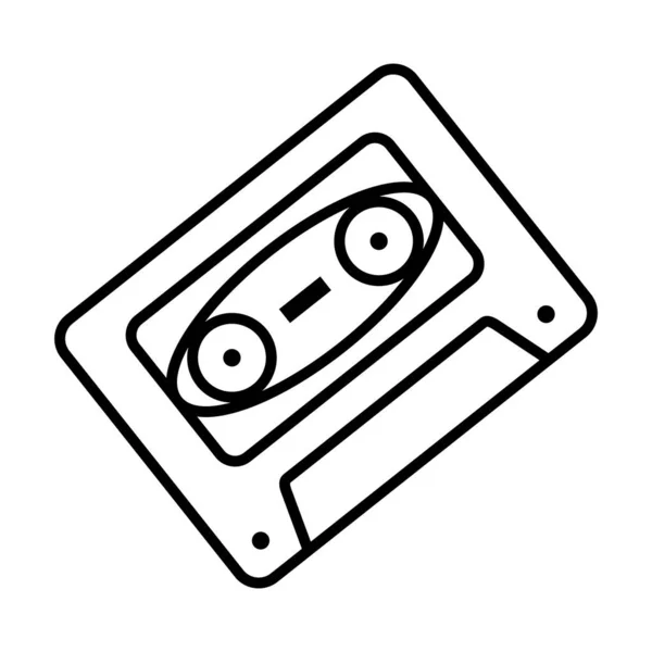 Pop art elements, retro casette icon, line style — 스톡 벡터