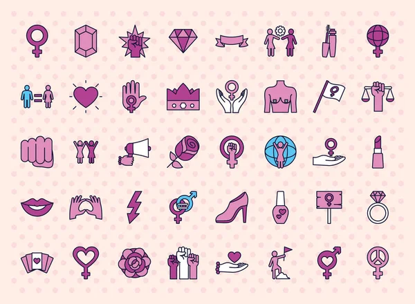 feminizm, satır ve doldurma biçimi simgesi