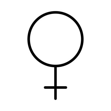 kadın cinsiyet sembolü, çizgi biçimi