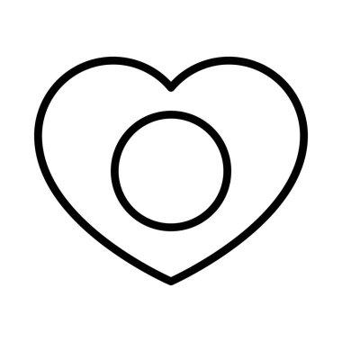 aseksüel cinsiyet sembolü olan kalp, çizgi biçimi