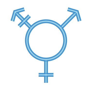 cinsel yönelim kavramı, trakcinsiyet sembolü, neon tarzı