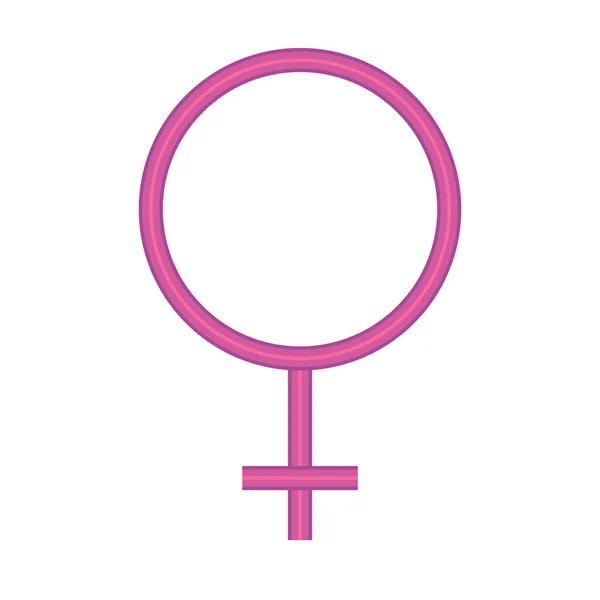 Icono de símbolo de género femenino, estilo neón — Vector de stock