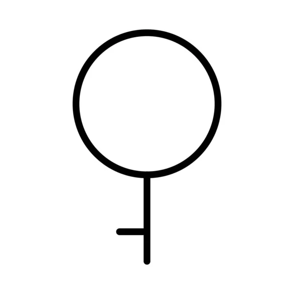Sexual orientation concept, demigirl symbol icon, line style — Stock Vector