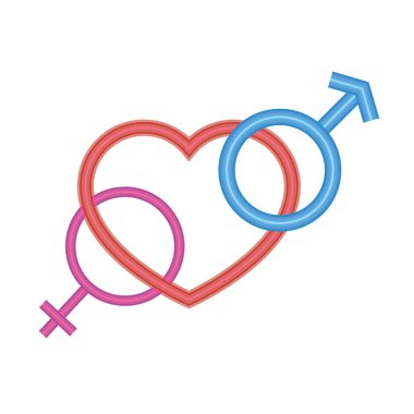 hetero sembolü simgesi, neon biçimi