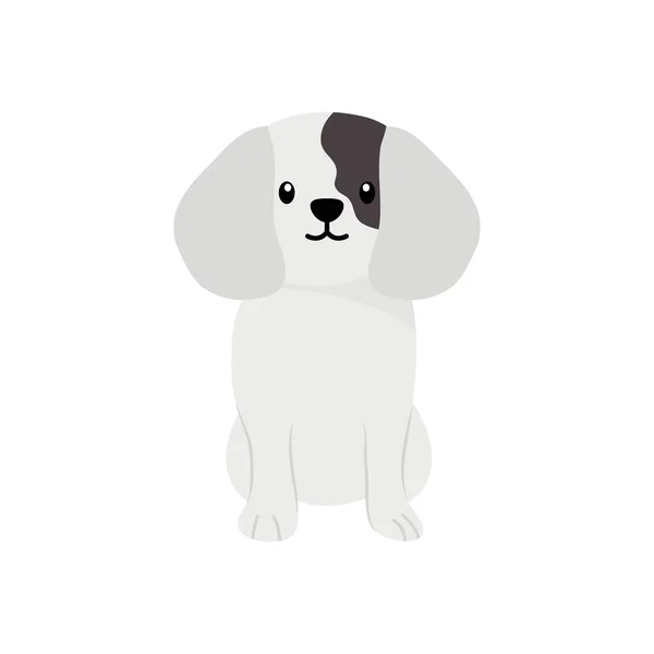 Rey Charles Cavalier Spaniel icono del perro, de estilo plano — Vector de stock