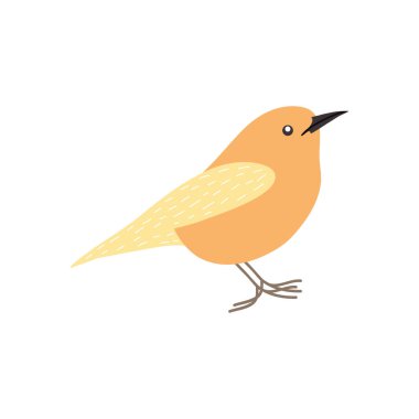 ornage kuş simgesi, düz stil