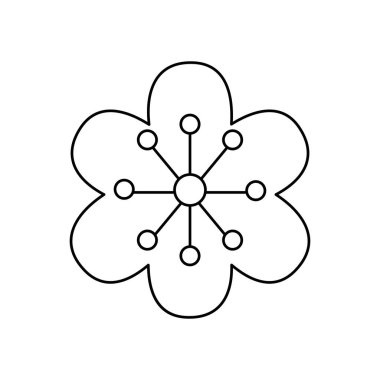 Çin çiçek ikonu, çizgi biçimi