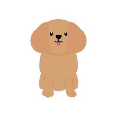 Dachshund köpek simgesi, düz stil