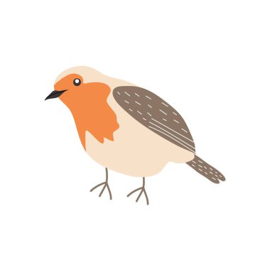 Bulbul kuş simgesi, düz stil