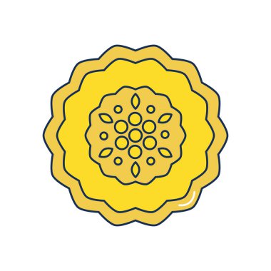 Çin ay çöreği ikonu, satır doldurma stili