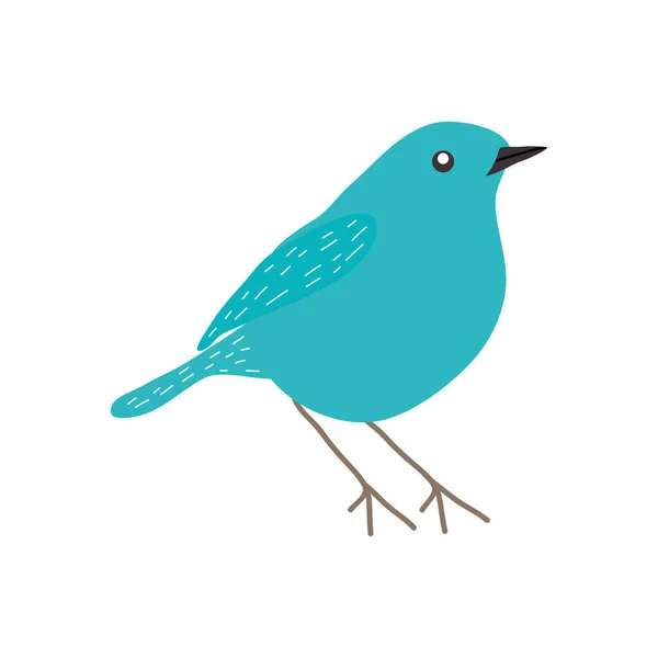 Icono de pájaro de dibujos animados, estilo plano — Vector de stock