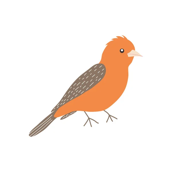 Crossbill bird icon, flat style — Stock Vector