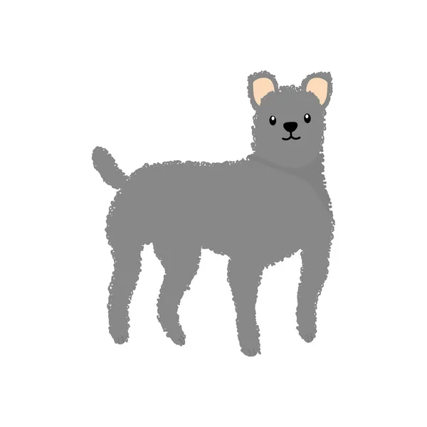 Мультяшний значок собаки, плоский стиль — стоковий вектор