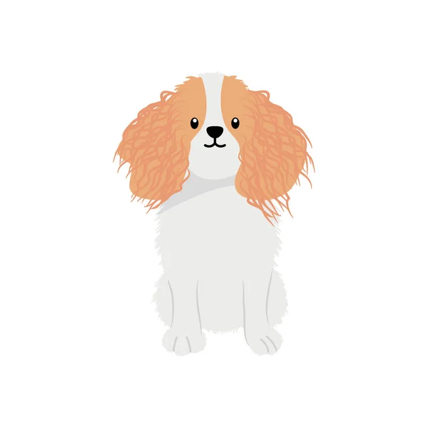 Icono del perro de dibujos animados beagle, estilo plano — Vector de stock