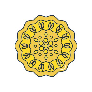 oryantal tasarımı olan ay pastası, satır doldurma tarzı