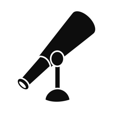 Eski teleskop simgesi, siluet biçimi