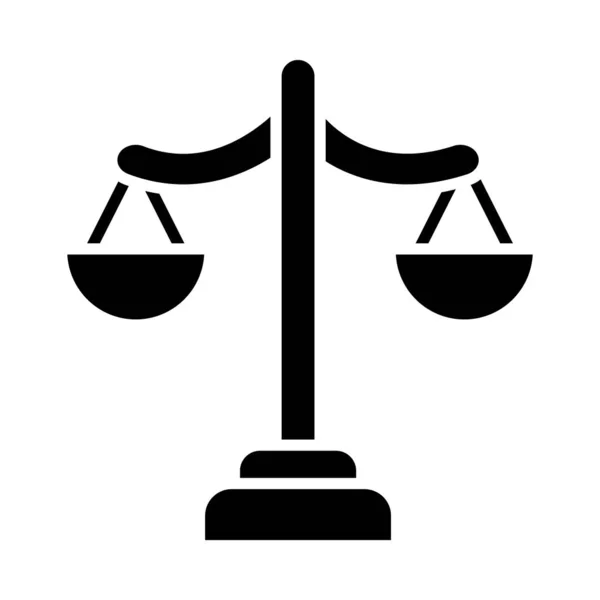 Ikona skali sprawiedliwości, styl sylwetki — Wektor stockowy