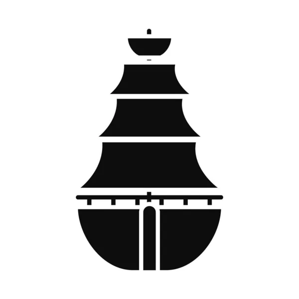 Icono del barco de vela, estilo silueta — Archivo Imágenes Vectoriales