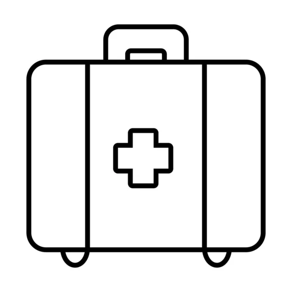 Icono de caja de primeros auxilios, estilo de línea — Archivo Imágenes Vectoriales