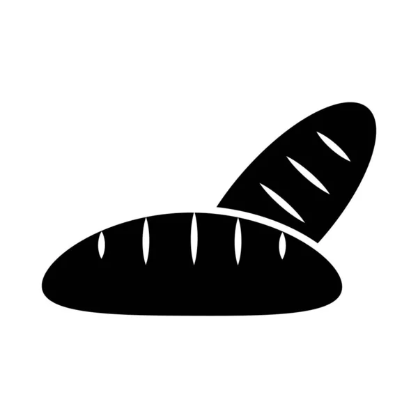 Brood pictogram afbeelding, silhouet stijl — Stockvector