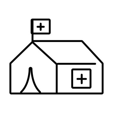 tıbbi çadır simgesi, satır biçimi