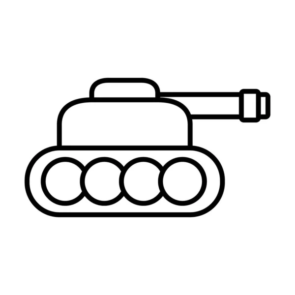 Ordu tank simgesi, satır biçimi — Stok Vektör