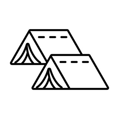 kamp çadırı simgesi, satır biçimi