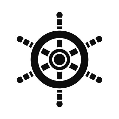 Gemi tekeri simgesi, siluet biçimi