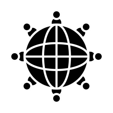 Küresel çevredeki piktogramlar, siluet tarzı