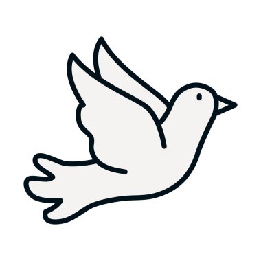 Barış güvercini simgesi, satır ve doldurma biçimi