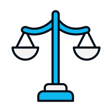 Adalet ölçeği simgesi, satır ve doldurma biçimi