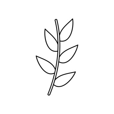 Yaprak simgesiyle sonbahar sapı, satır biçimi