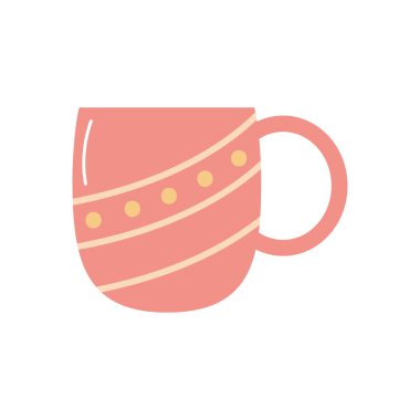 Kahve kupası simgesi, düz stil