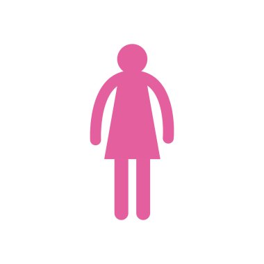 avatar kadın düz biçim ikon vektör tasarımı