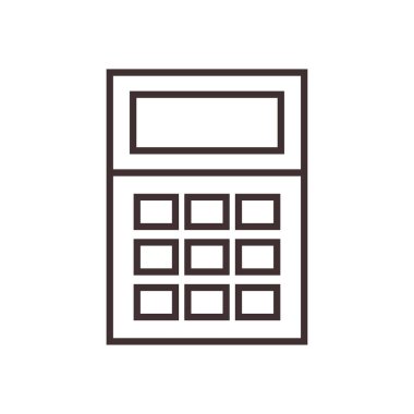 Hesap makinesi satır biçimi ikon vektör tasarımı