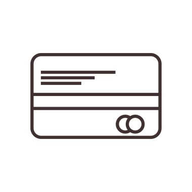 Kredi kartı çizgisi biçim vektör tasarımı