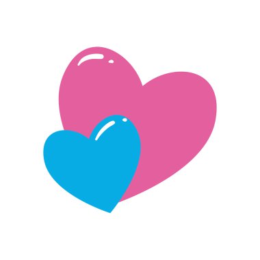 Hearts düz biçim ikon vektör tasarımı