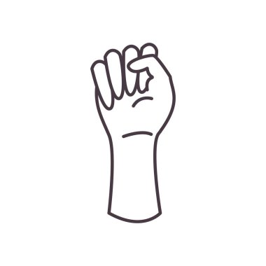 e el işareti dil çizgisi simge vektör tasarımı