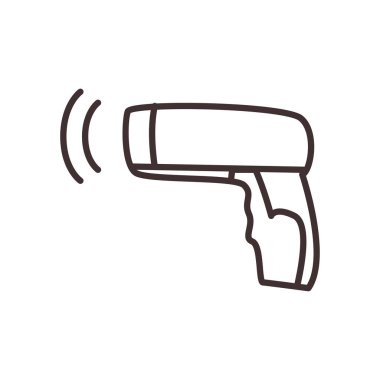 elektrik termometre çizgisi biçim vektör tasarımı