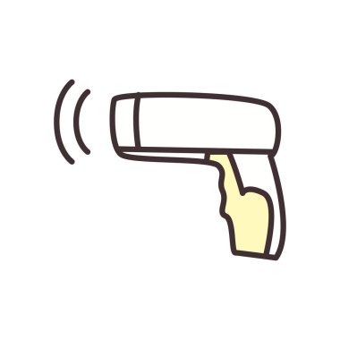 elektrik termometre çizgisi ve biçim ikonu vektör tasarımını doldur