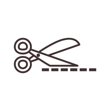 makas çizgi biçim ikon vektör tasarımı