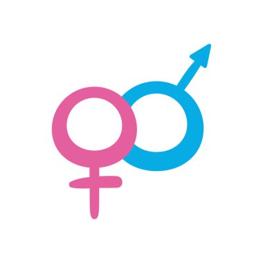 hetero cinsiyet düz biçim vektör tasarımı